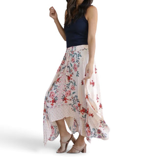 Flower High Low Skirt