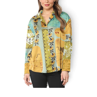 Fall Color Block Blouse