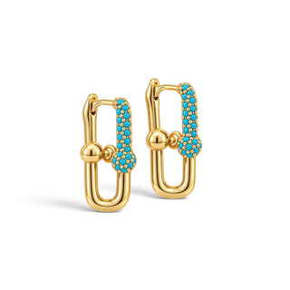 Turquoise Huggie Collection