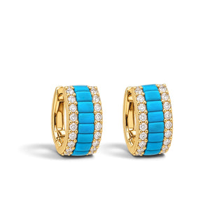 Turquoise Huggie Collection