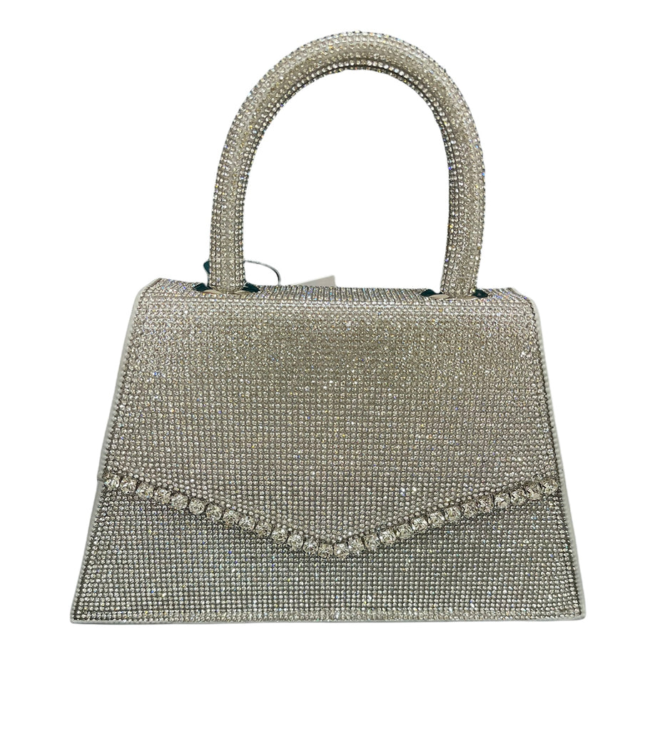Silver Crystal Handbag