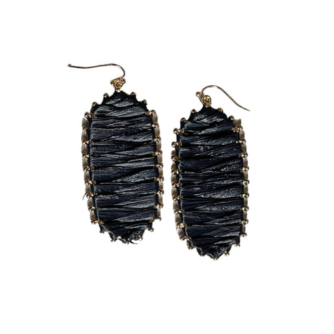 Black Woven Earring