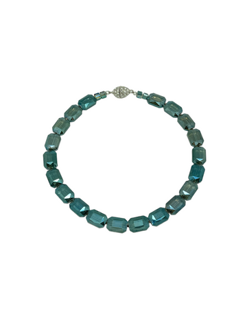 Teal Crystal Necklace