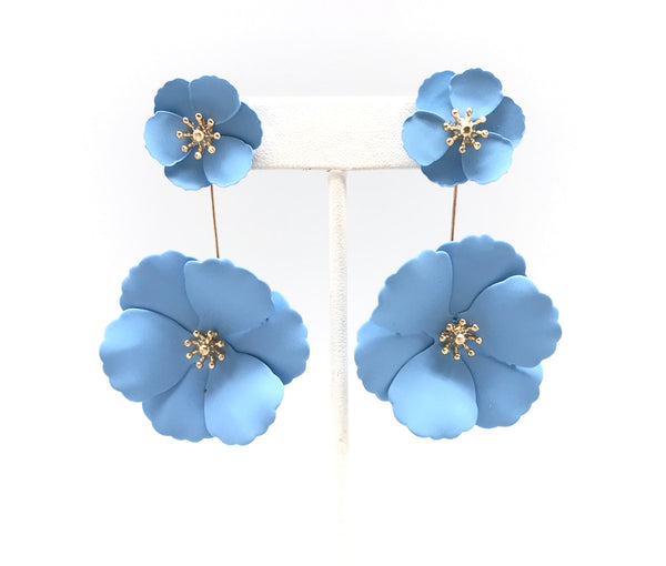 Large Flower Drop Earring