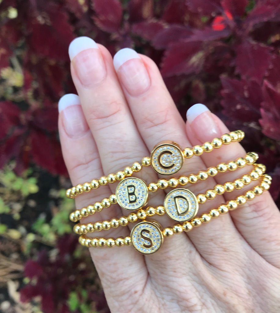 Gold Beaded Bracelet Stack