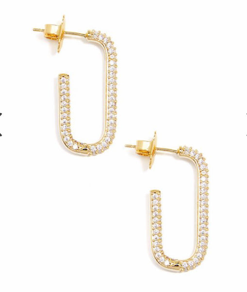CZ Half Hoop