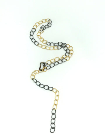Two Tone Chain With Adjustable Clasp