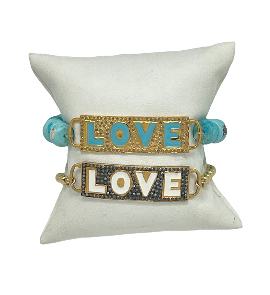 Diamond LOVE Bar Bracelet