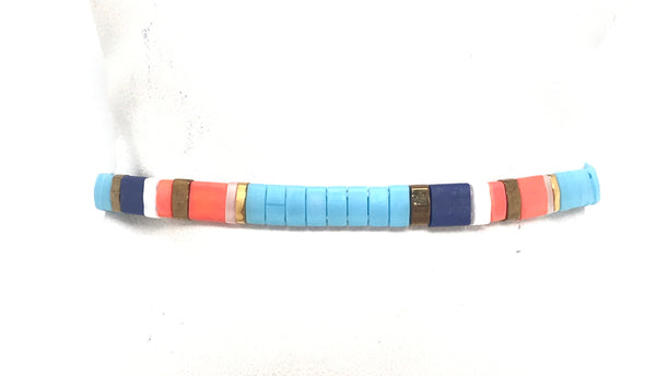 Flat Colorful Stretch Bracelets