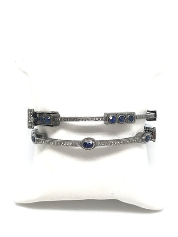 Blue Sapphire And Diamond Bracelets