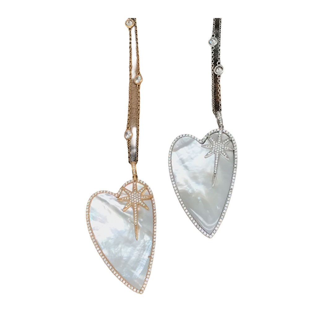 Large Mother Of Pearl Hearts