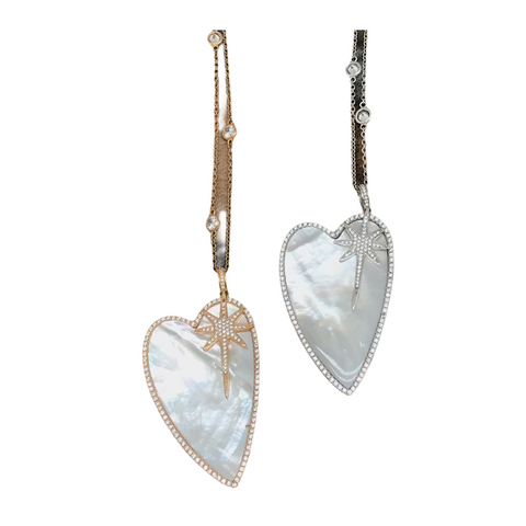 Large Mother Of Pearl Hearts