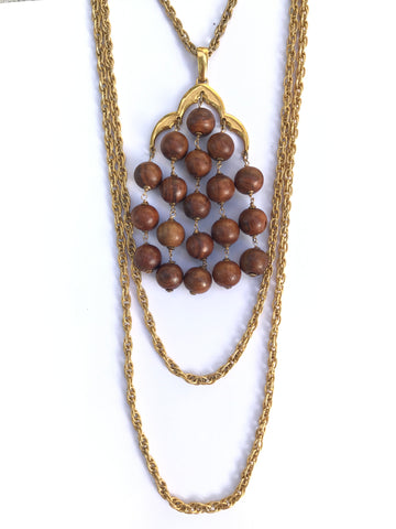 Vintage Wood Necklace