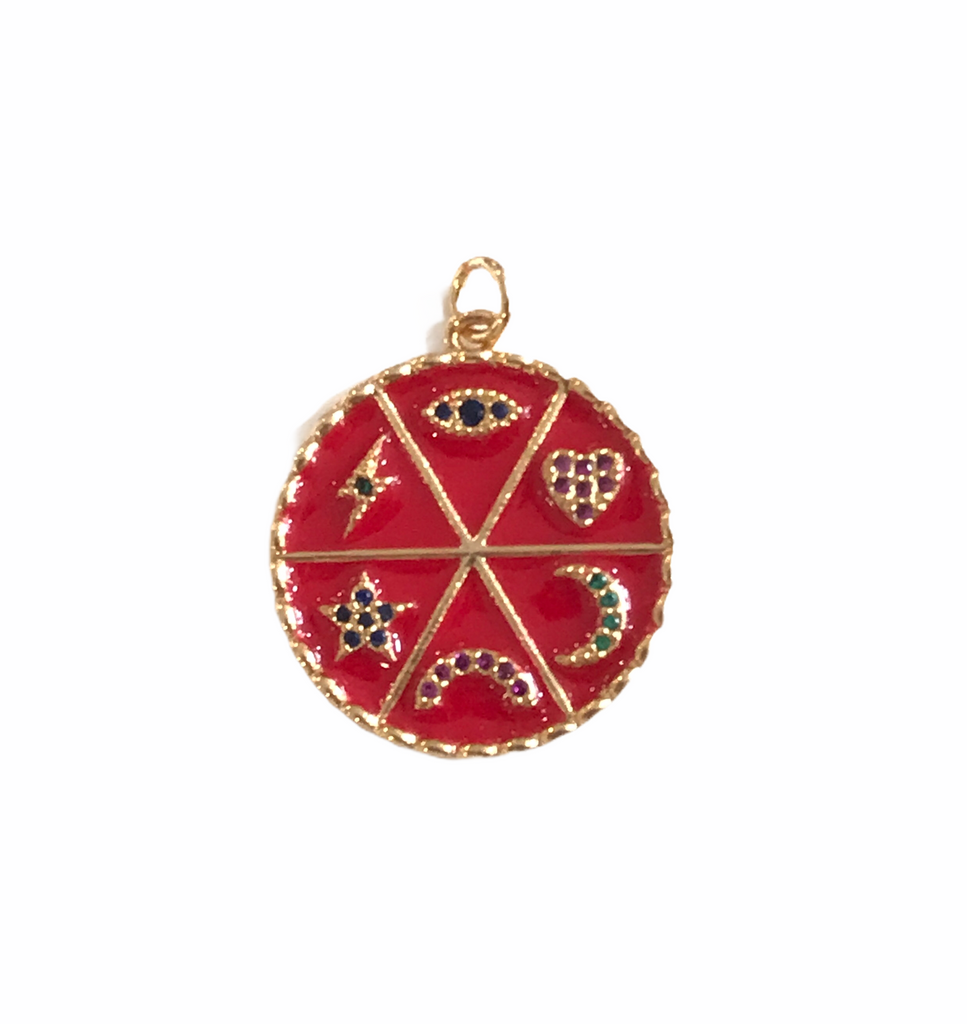 Enamel Symbol Charm