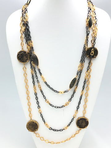 Two Tone Layering Necklaces