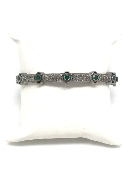 Diamond and Emerald Bracelets