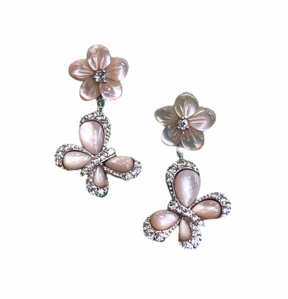 Mother Of Pearl Butterfly Earring