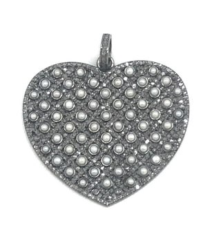 Pearl And Diamond Heart
