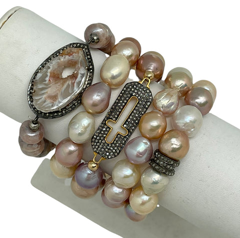 Pink Pearl Stretch Bracelet