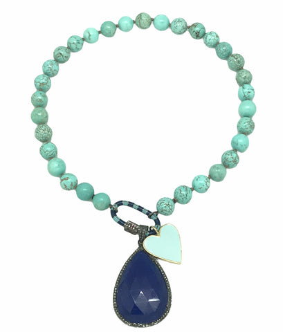 Turquoise And Lapis Necklace