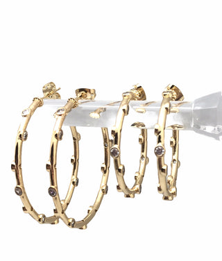 CZ Zigzag Hoop