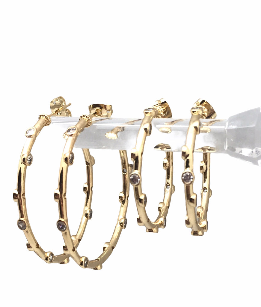 CZ Zigzag Hoop