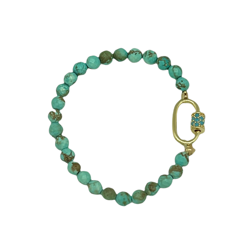 Turquoise Paperclip Stretch Bracelet