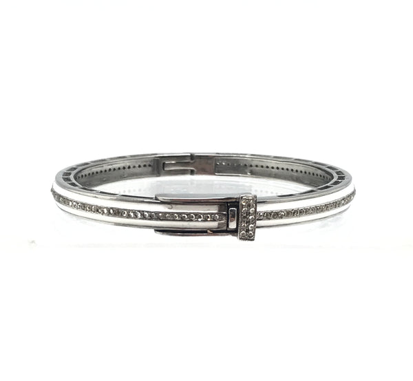 Thin Enamel And Diamond Bracelets