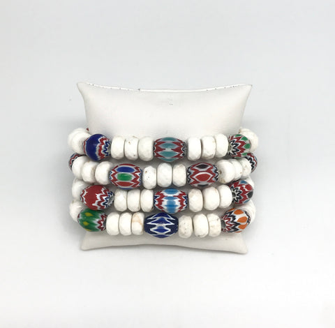 Colorful White Turquoise Bracelet Set