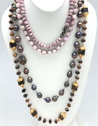 Pink And Tigers Eye Collections