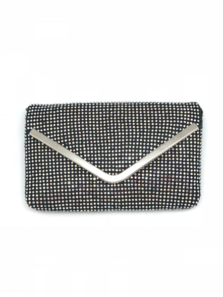 Crystal Mesh Envelope Clutch