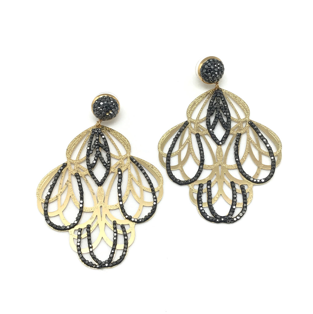 Two Tone Statement Earring