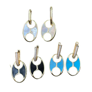 Gemstone Buckle Earring