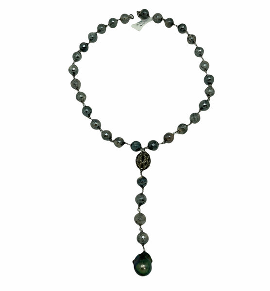 Black Baroque Pearl Necklace