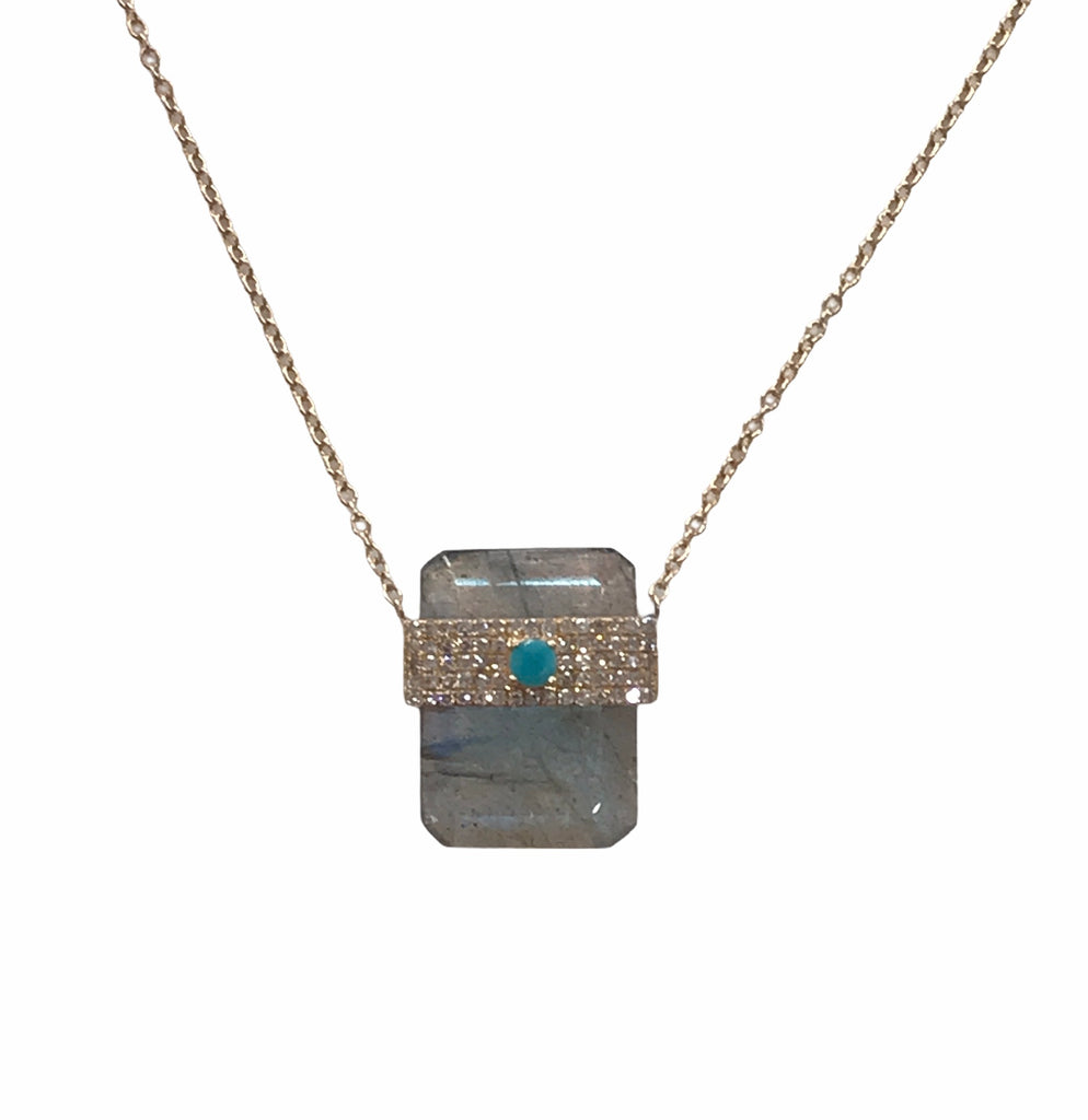 Gemstone And Diamond Necklace