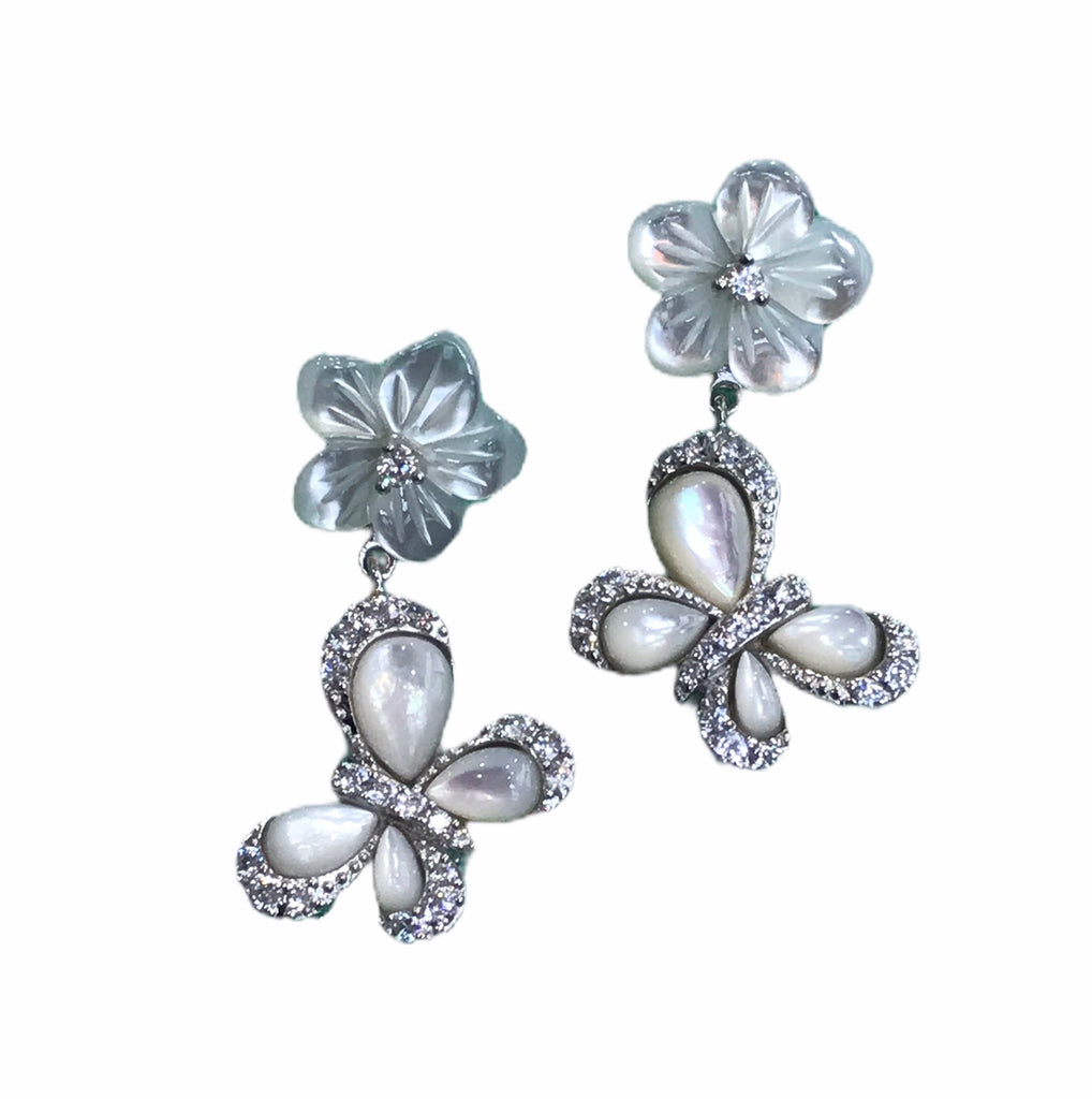 Mother Of Pearl Butterfly Earring
