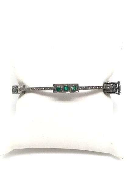 Diamond and Emerald Bracelets