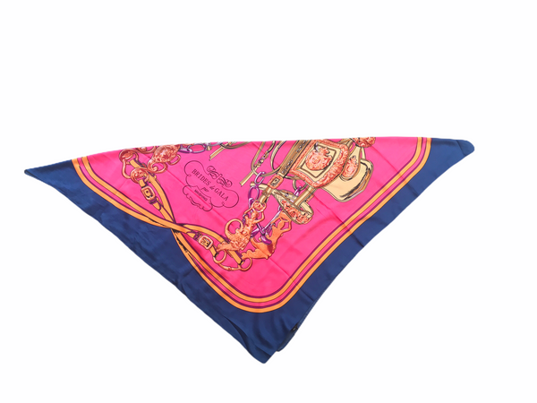 Fuchsia And Navy  Large Colorful Scarf