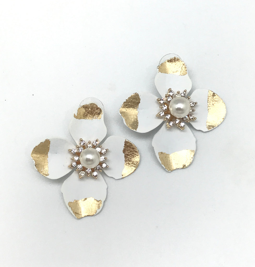 Gold Dipped Flower Earrings