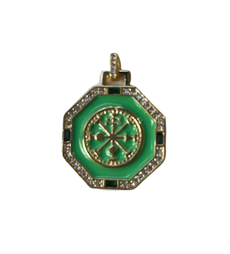 Green Enamel Charm