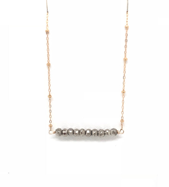 Gemstone Bar Necklace