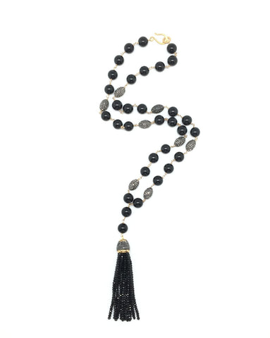 Black Tassel Necklace