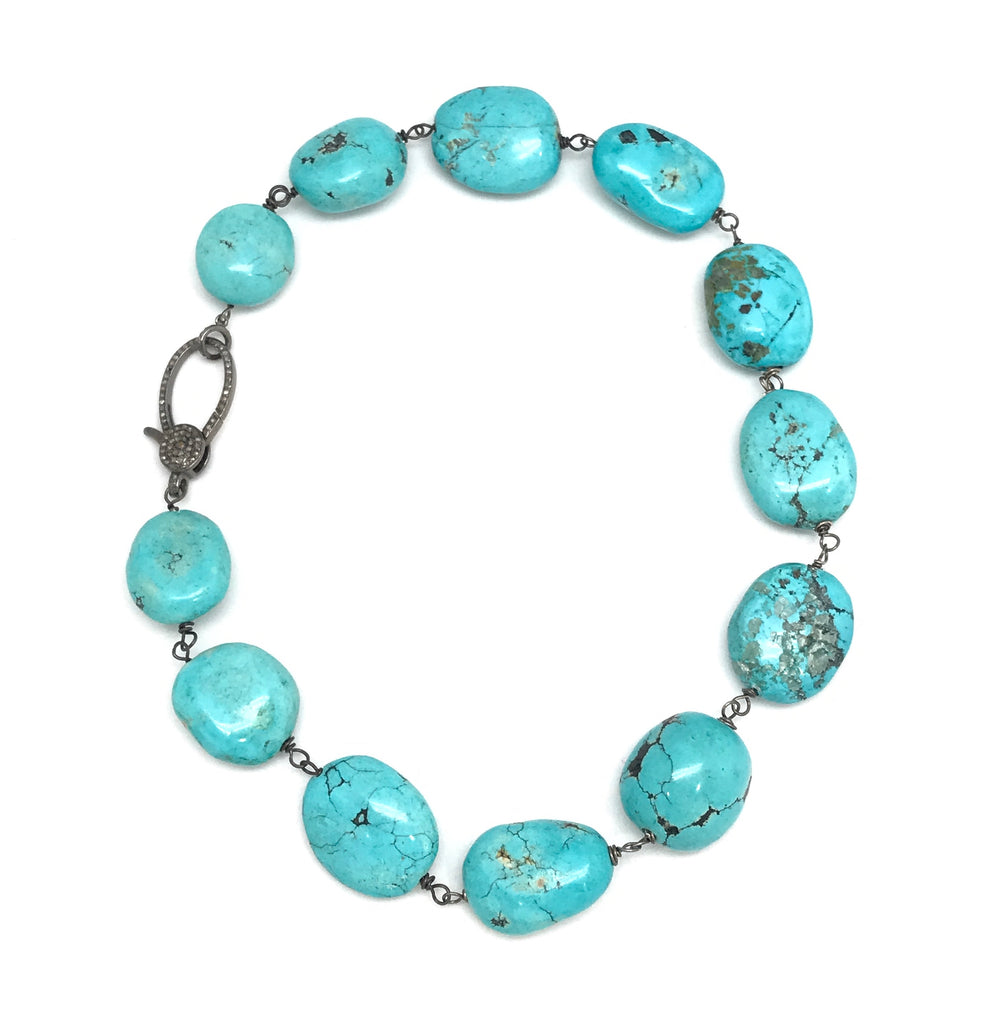Turquoise And Diamond Necklace