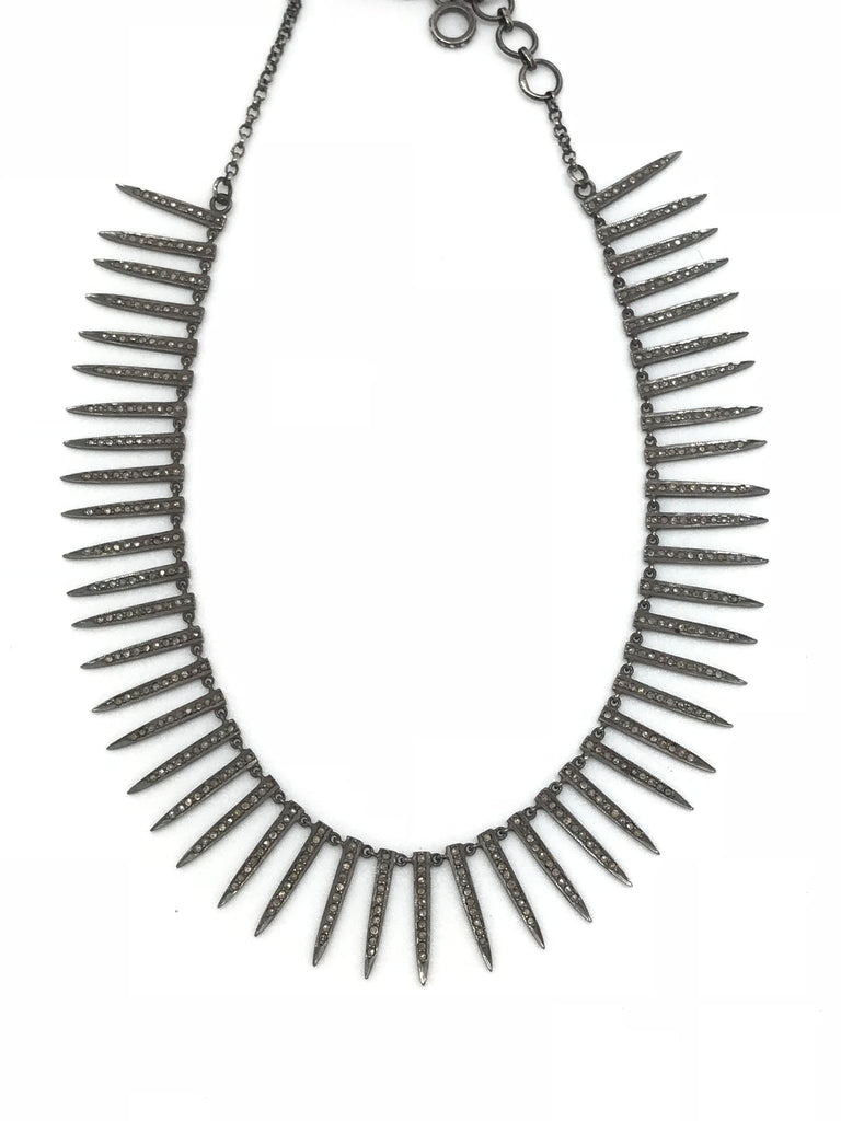 Diamond Spike Collar Necklace