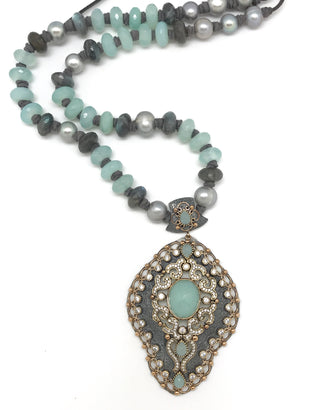 Chalcedony Statement Necklace