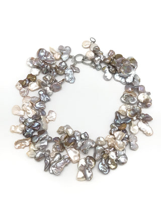 Pink Puzzle Piece Pearl Necklace